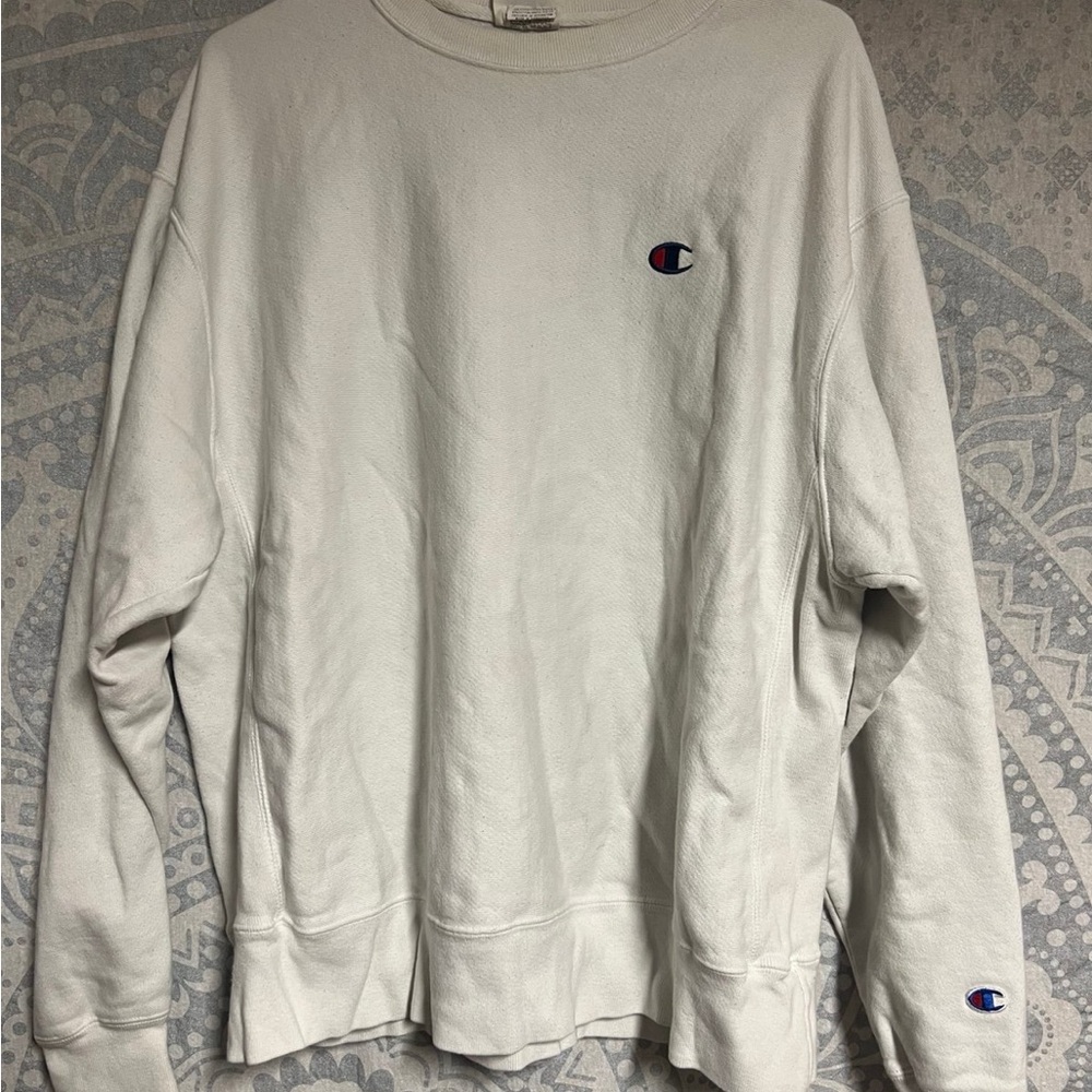 Champion White Crewneck Sweatshirt
